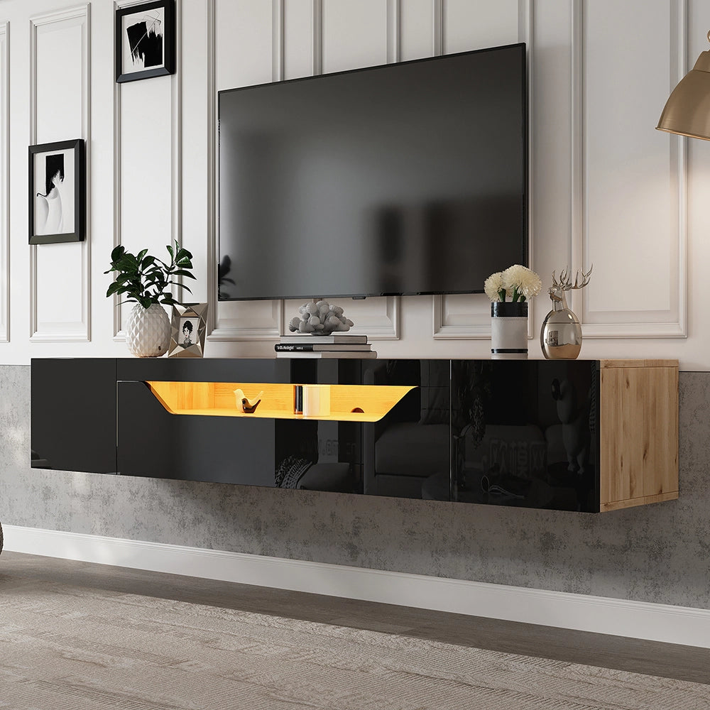 Mobile TV sospeso - Xylo - 180x37x36cm LED 3 scomparti