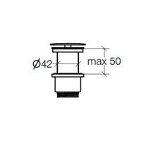 Lineabeta - Piletta scarico libero regolabile 0-50 mm da 1"1/4" in ottone cromato