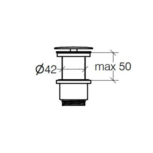 Lineabeta - Piletta scarico libero regolabile 0-50 mm da 1"1/4" in ottone cromato
