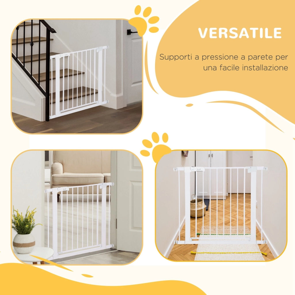 EasyComfort Cancelletto di Sicurezza per Cani, Fissaggio a Pressione Larghezza Regolabile 75-96cm