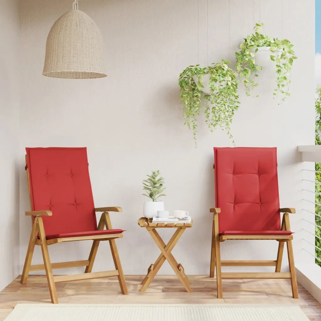 Sedie da Giardino Reclinabili con Cuscini 2 pz in Legno di Teak 3196439