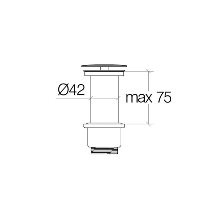 Lineabeta - Piletta scarico libero regolabile 0-75 mm da 1"1/4" in ottone cromato