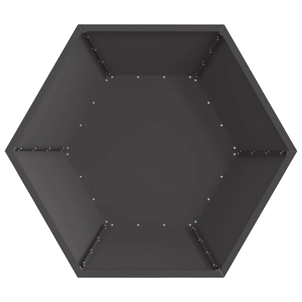 Focolare Nero 100 x 100 x 28 cm Acciaio CFW9784795