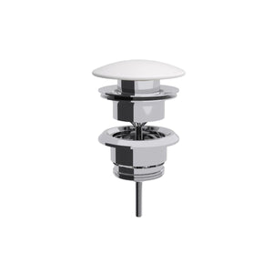 Lineabeta - Piletta click clack regolabile 0-80mm con tappo bianco lucido