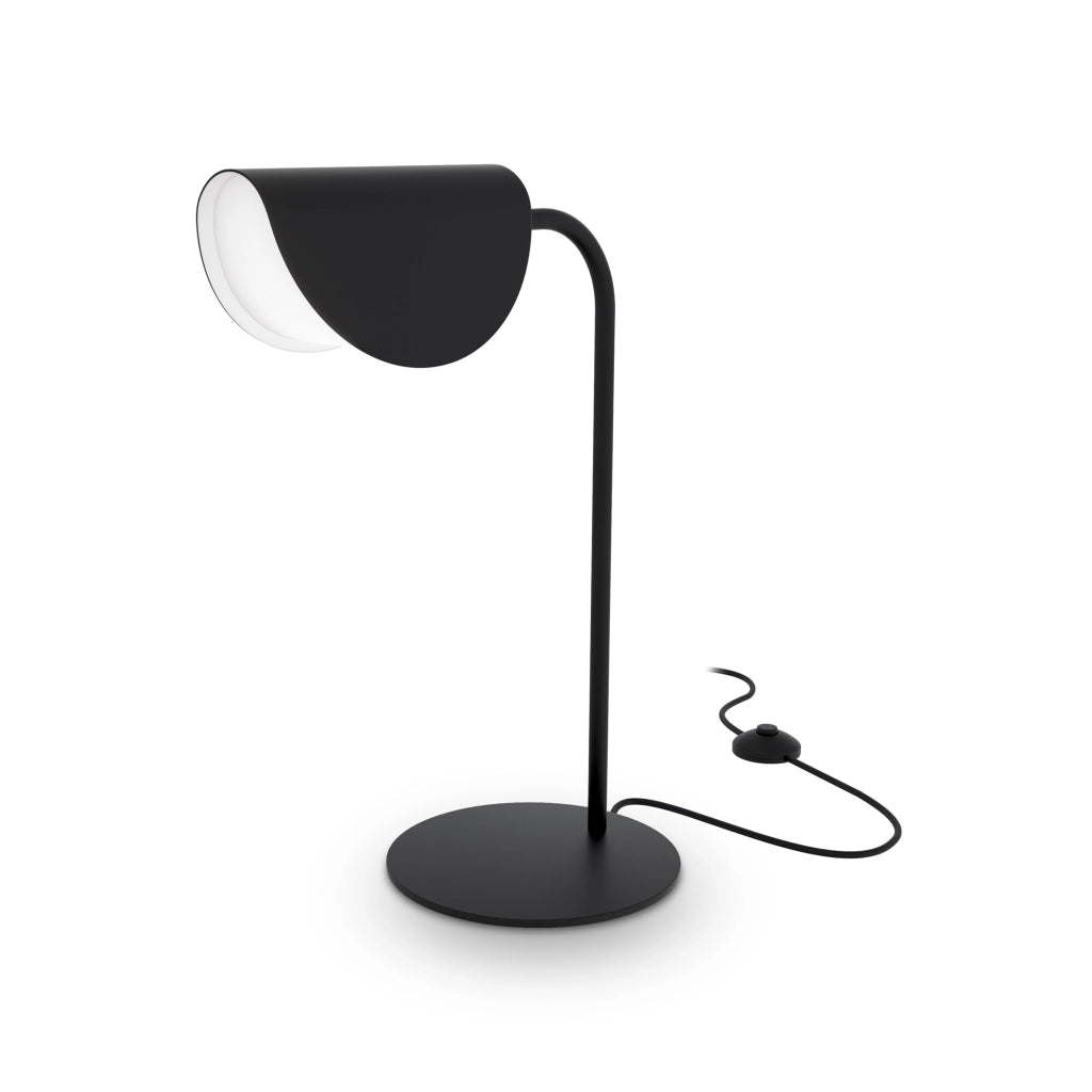 Maytoni Lampada da tavolo moderna Mollis 1 luce G9 nero metallo diffusore acrilico