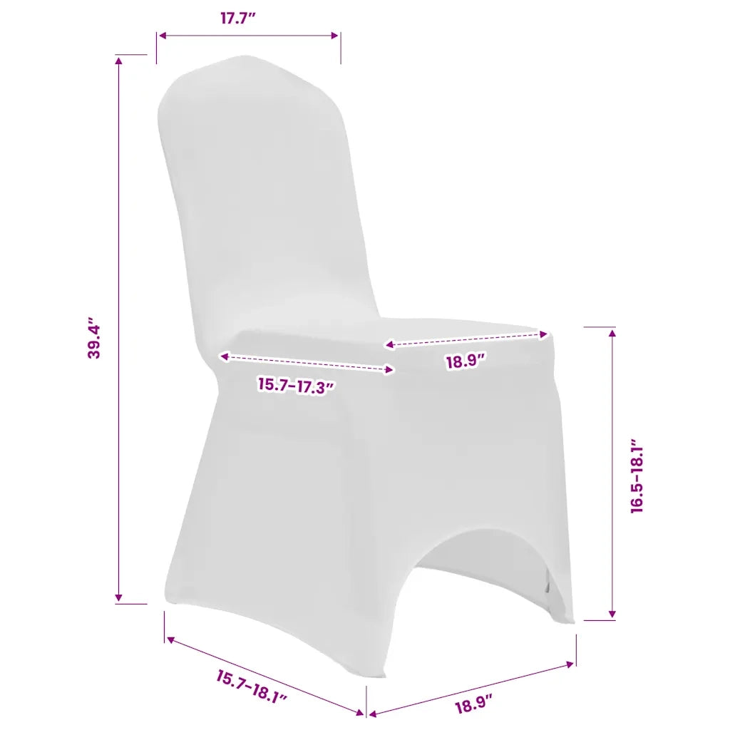 Set 4 pz Fodera elastica per sedie bianca 131408