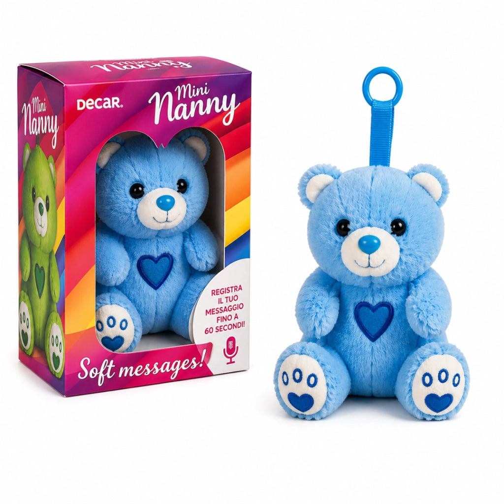 Orsetto Peluche con Registrazione Vocale, 12 cm, Portachiavi, 6 Colori, Regalo per Bambini Orsetto Peluche con Registraz