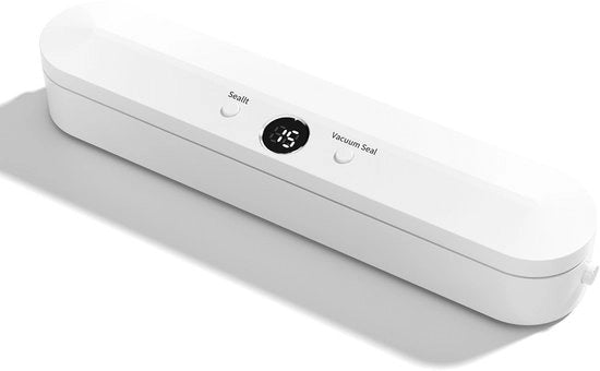 Nuova macchina per sigillatura a vuoto elettrica multifunzionale automatica silenziosa per desktop da esterno con display digitale, bianca