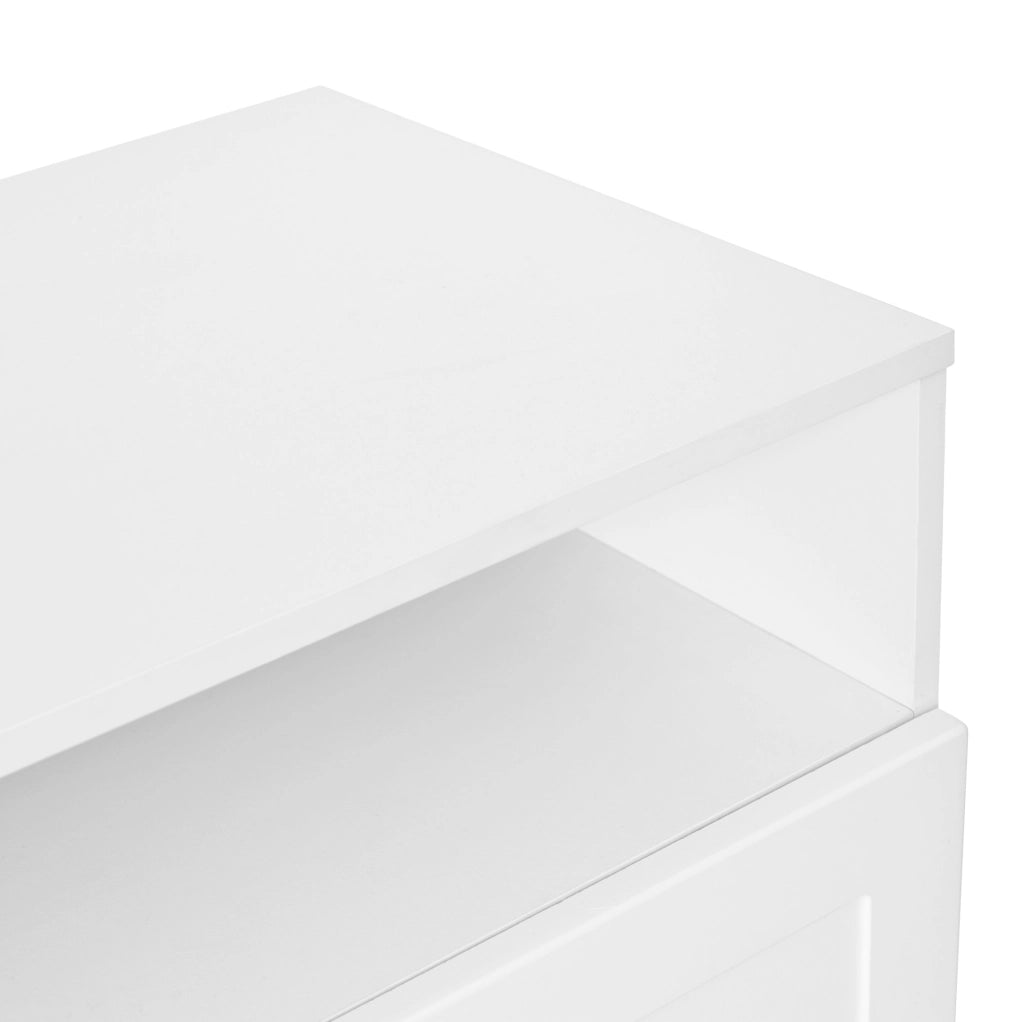 Armadio Scarpe Moderno con Ripiani Regolabili, 2 Porte, Bianco, 73x34x109 cm