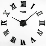 Orologio da parete DIY, orologi da parete con adesivi 3D visivi, orologi da parete in acrilico con design moderno, idonei per la decorazione di casa, ristoranti, uffici e hotel (90-100 cm, nero)
