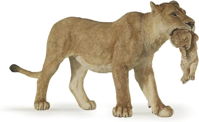 PAPO - Statuetta di animali - Leonessa e cucciolo, famiglia della Savana, giocattolo per bambini dai 3 anni - Avventura