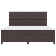 Letto a molle con testiera Marrone scuro 200 x 200 cm Tessuto 3342896