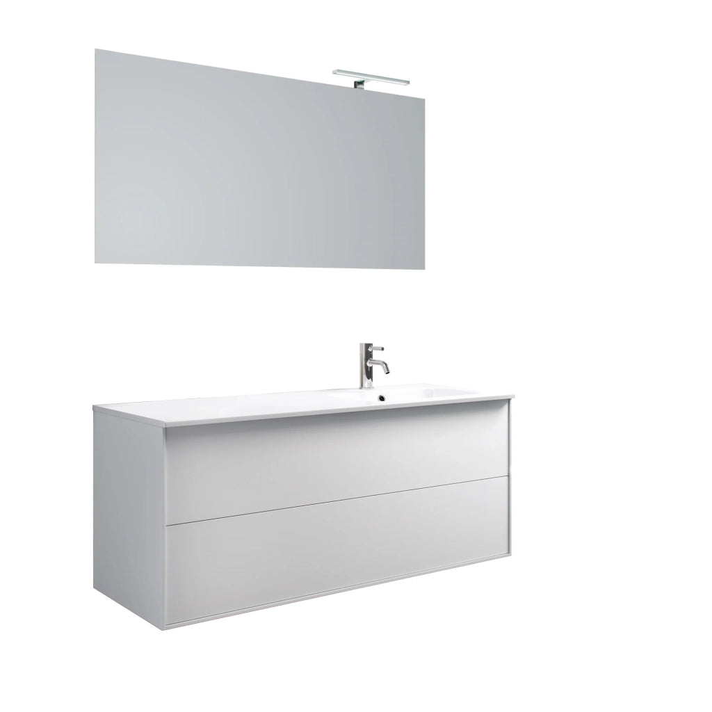 Mobile bagno composizione vasca DX 4 pezzi IGEA colore bianco opaco