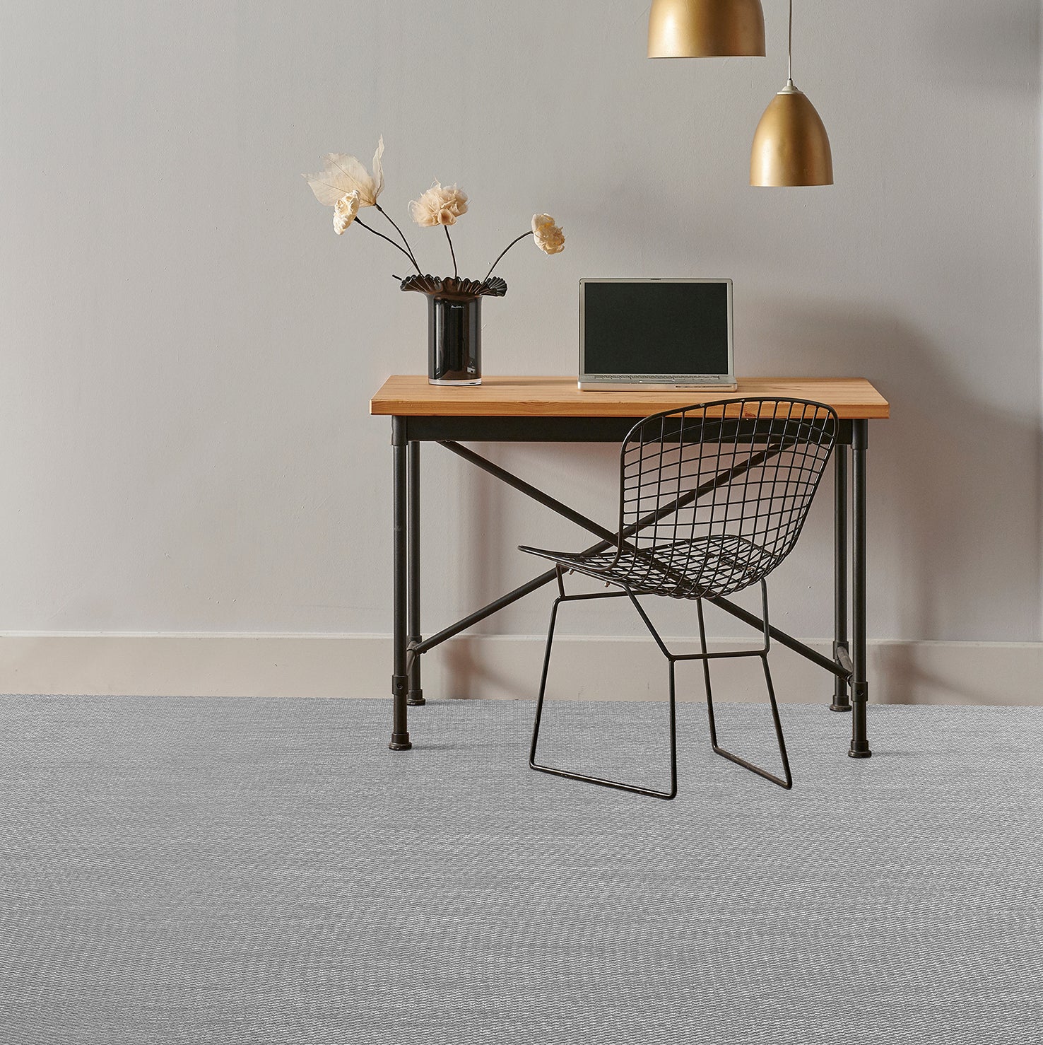 Tappeto vinilico di alta qualità grigio 200x400