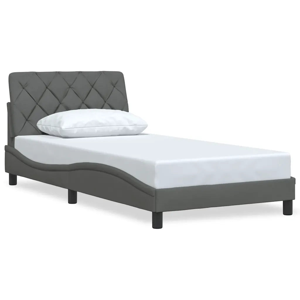 Giroletto senza Materasso Grigio Scuro 100x200 cm Tessuto