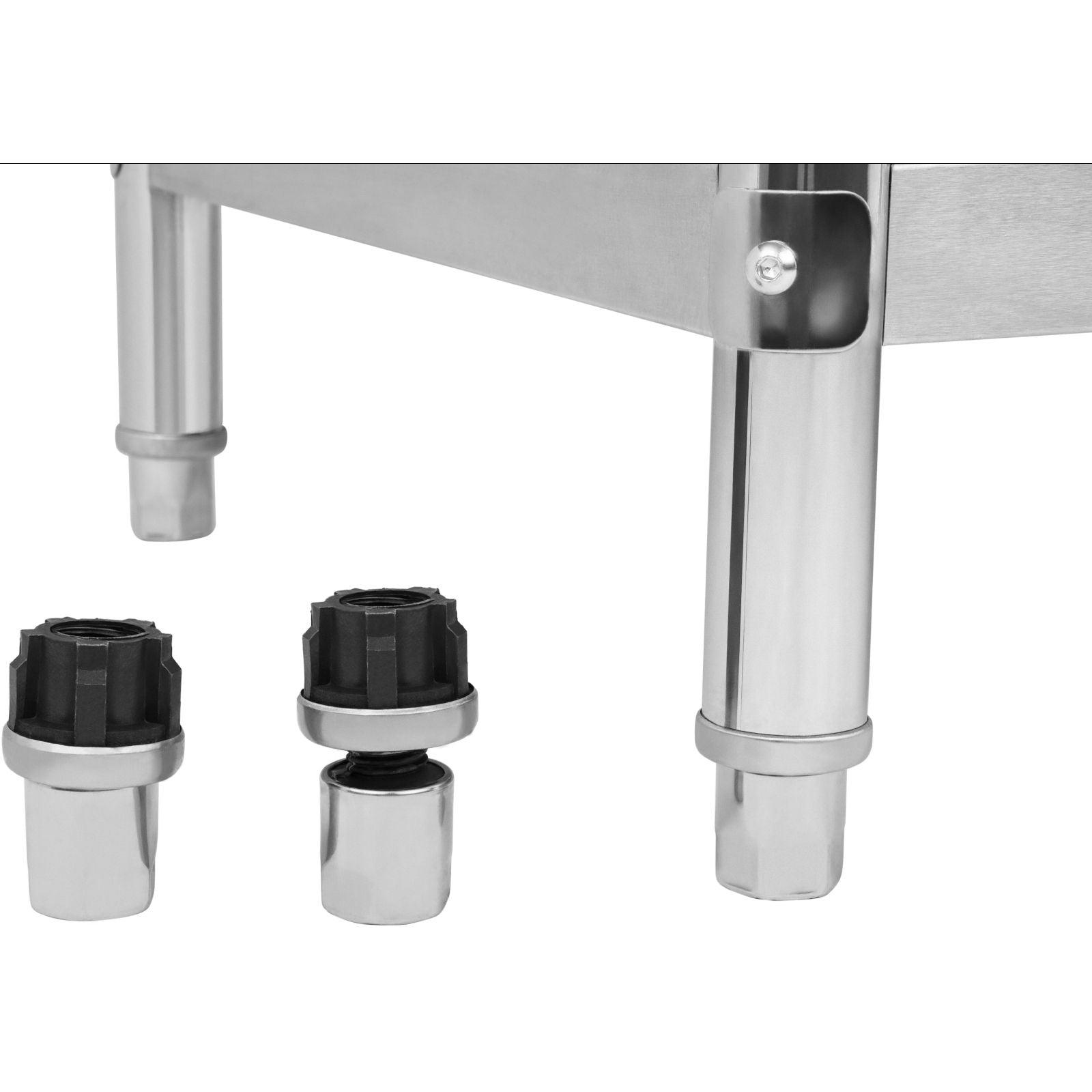 Tavolo da lavoro professionale in acciaio inox con gambe regolabili 100 x 70 cm 3614081