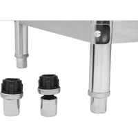 Tavolo da lavoro professionale in acciaio inox con gambe regolabili 100 x 70 cm 3614081