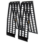 Set di 2 rampe di carico pieghevoli multiuso in alluminio con barra di sicurezza 274 cm fino a 800 kg 16_0001226