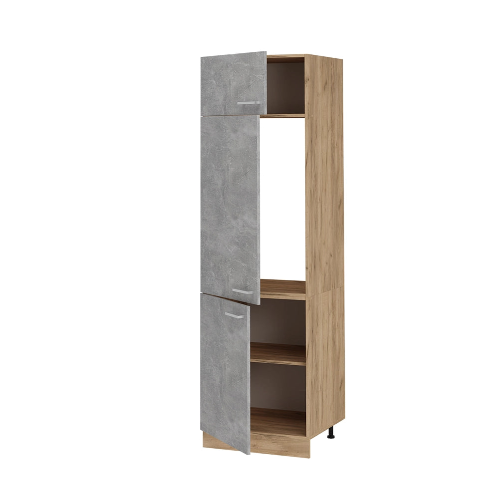 Armadio frigorifero R-Line Calcestruzzo/Rovere dorato 60 cm Vicco