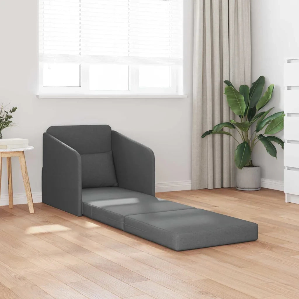 Divano letto-Sofa Letto-Daybed Grigio scuro 65 x 80 x 83 cm Tessuto