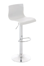 Sgabello Hover in polipropilene e metallo bianco,Metallo in look cromato