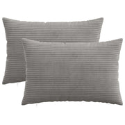 Federa 2 pcs HEERLEN Grigio Chiaro 50 x 75 cm corduroy 911637