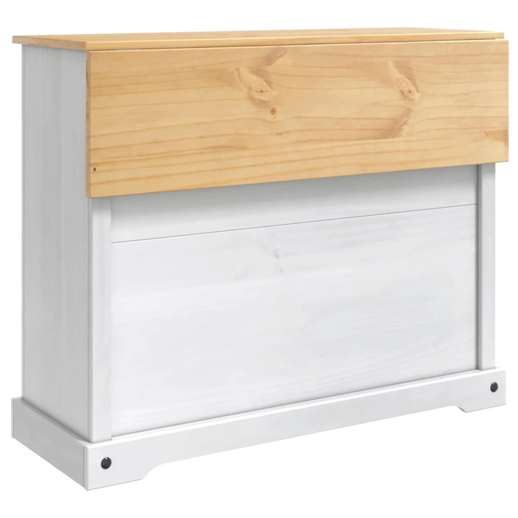 Carrello da Cucina 2 pcs Bianco e Cera di Miele Pino Massello 3425387