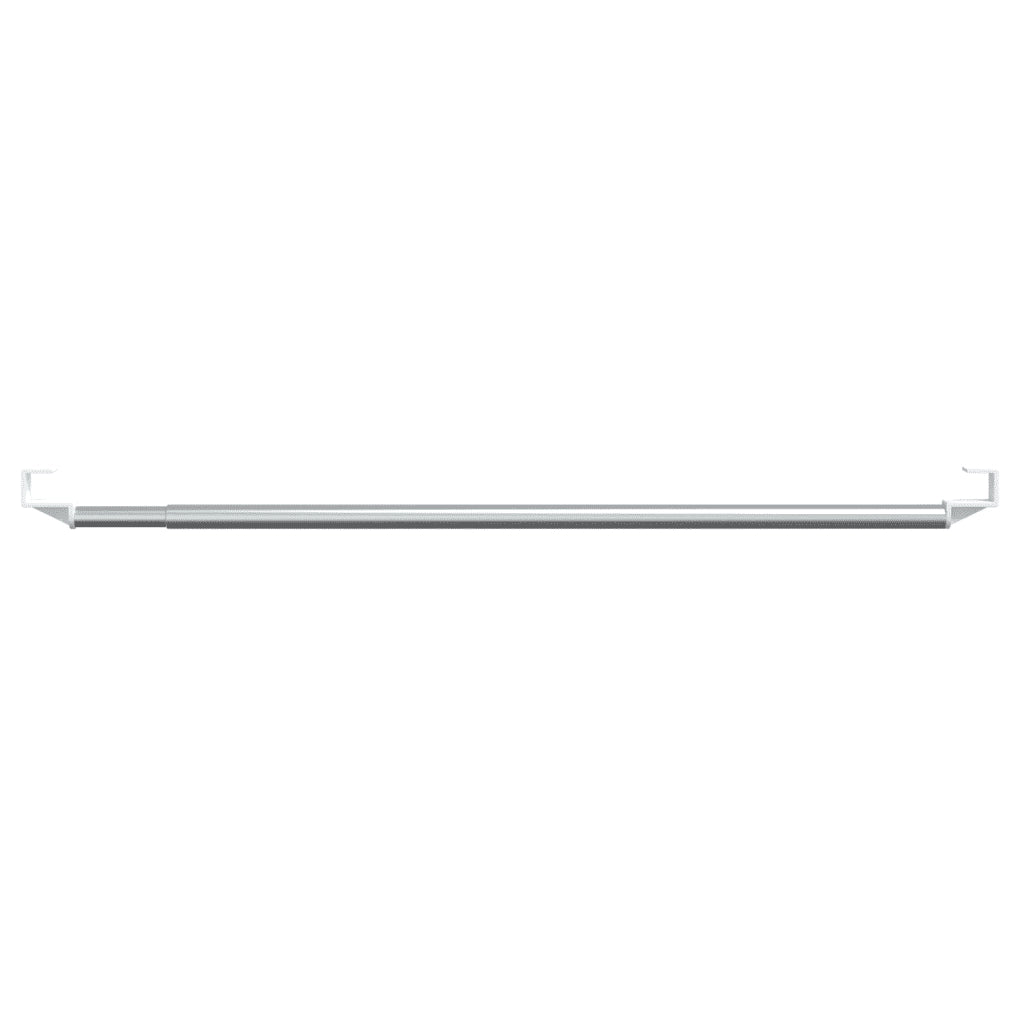 Binari per Tende 2 pz Bianco e Argento 60-105 cm Alluminio 154611