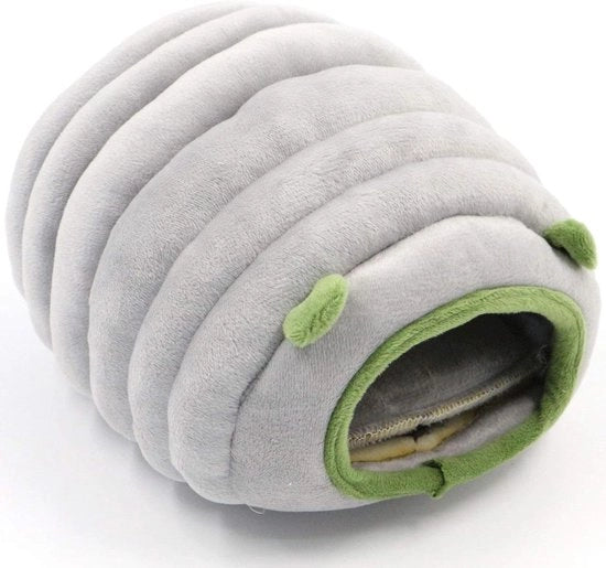 Letto morbido per piccoli animali - Capannone di cotone a pelo di coniglio con nido caldo, coperta e fondo antiscivolo