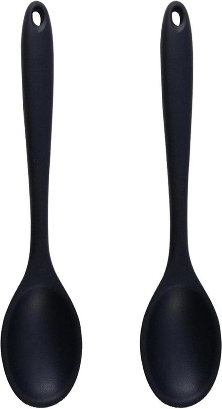 Set di due cucchiai da cucina - Cucchiaio di silicone resistente al calore con manico lungo - Accessori da cucina, accessori da forno