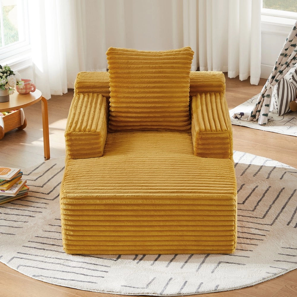 Divano Chaise Longue Relax ¨C Minimal ¨C Tessuto corda beige 3 posti