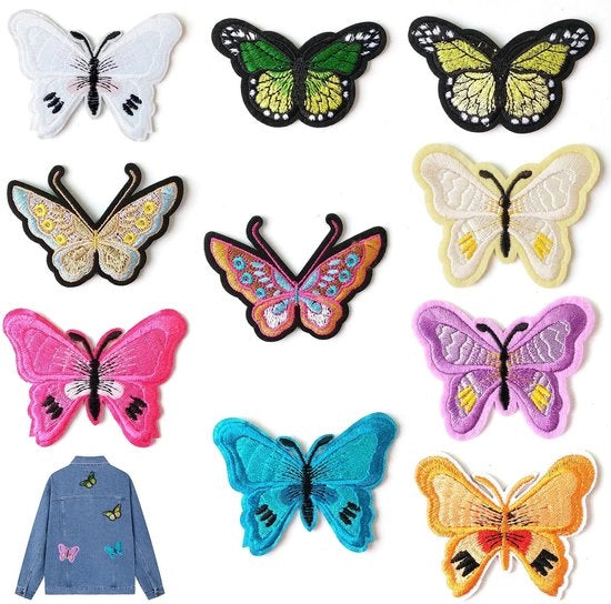 Set di Punti di Pizzo Veloce da 10 - Applicazioni da Punti di Pizzo Strizzabili - Doppia Lastra - Simboli Decorativi - Per Abbigliamento/Accessori - Organza di Alta Qualità - Punti di Pizzo da Punti di Pizzo