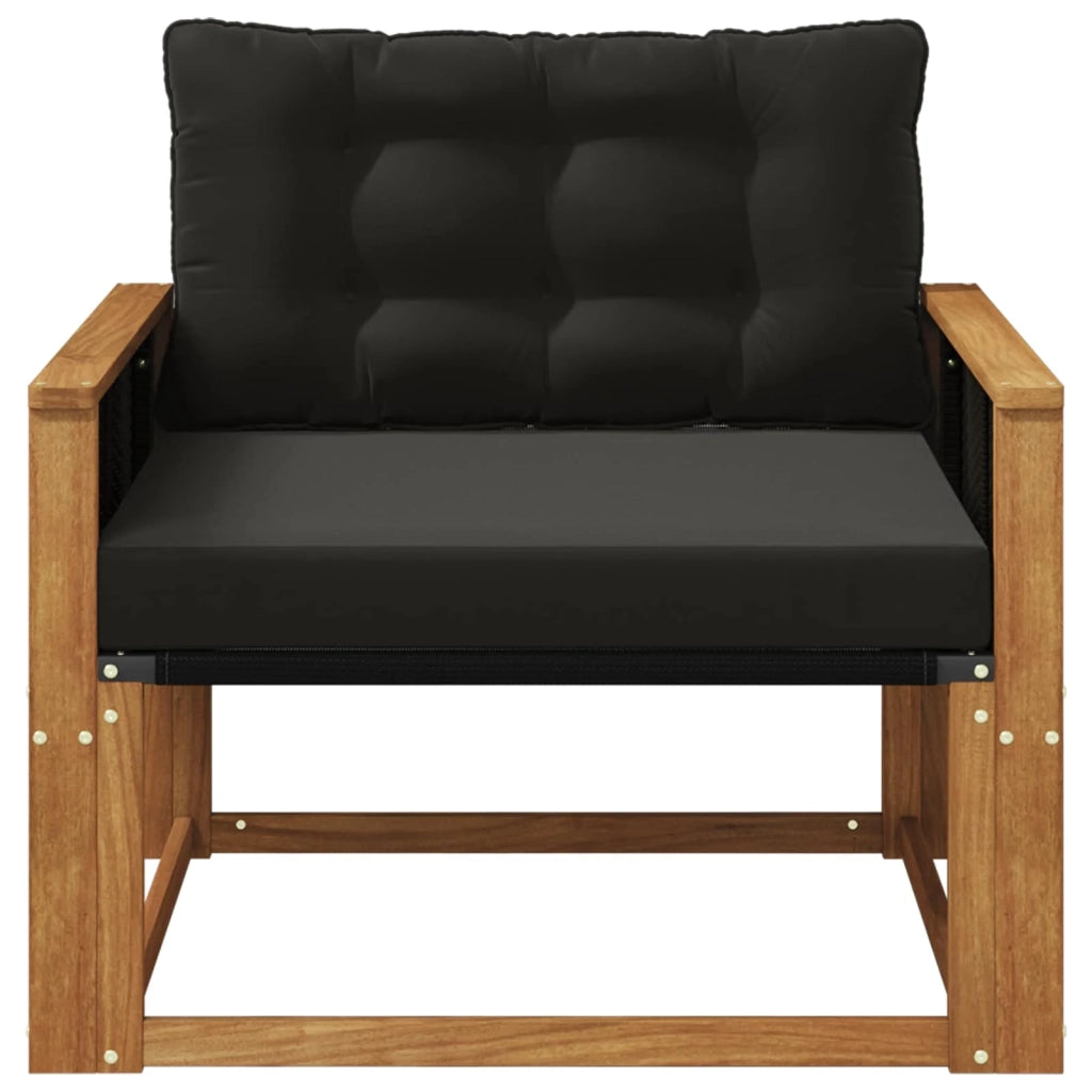 Set di divani da esterno-Sofa da giardino Legno di Acacia Massello e Textilene 536731
