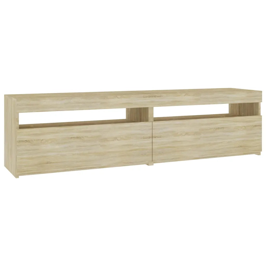 Mobili Porta TV con Luci LED 2 pz | Armadietto TV | Mobile Porta TV Rovere Sonoma 75x35x40 cm