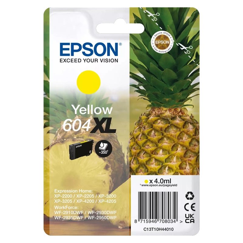 EPSON 604XL YELLOW (C13T10H44020) - CARTUCCIA ORIGINALE AD ALTA EFFICIENZA
