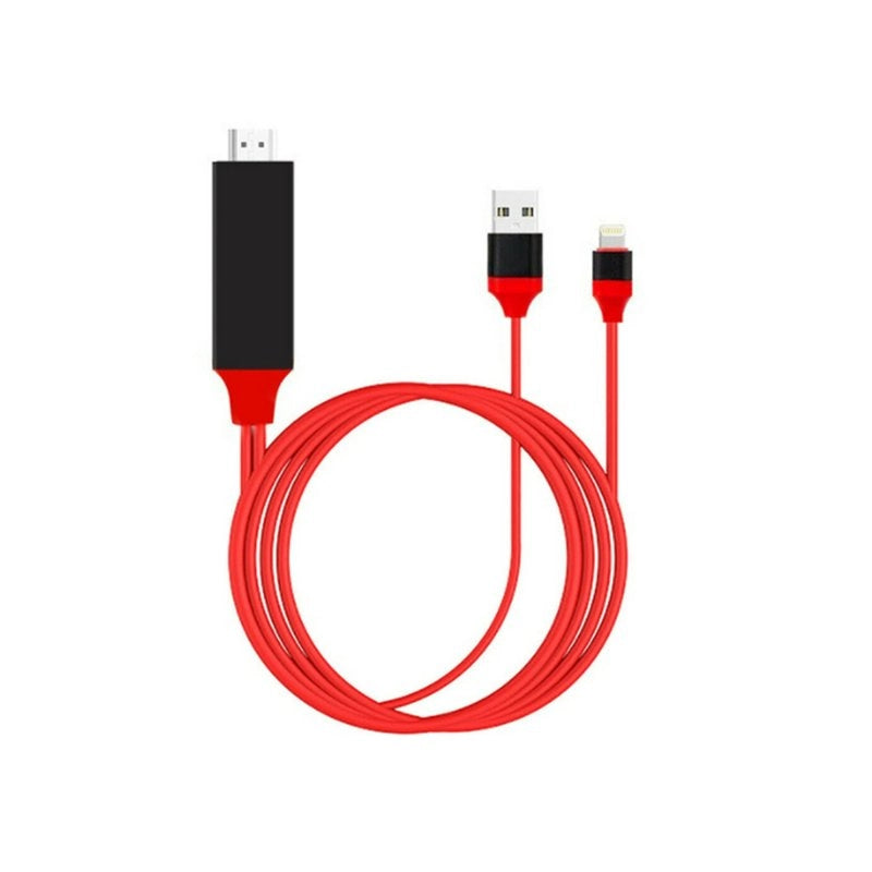 Adattatore Da Lightning A HDMI HDTV Cavo 2 Metri Per Smartphone Android A TV Monitor Proiettore