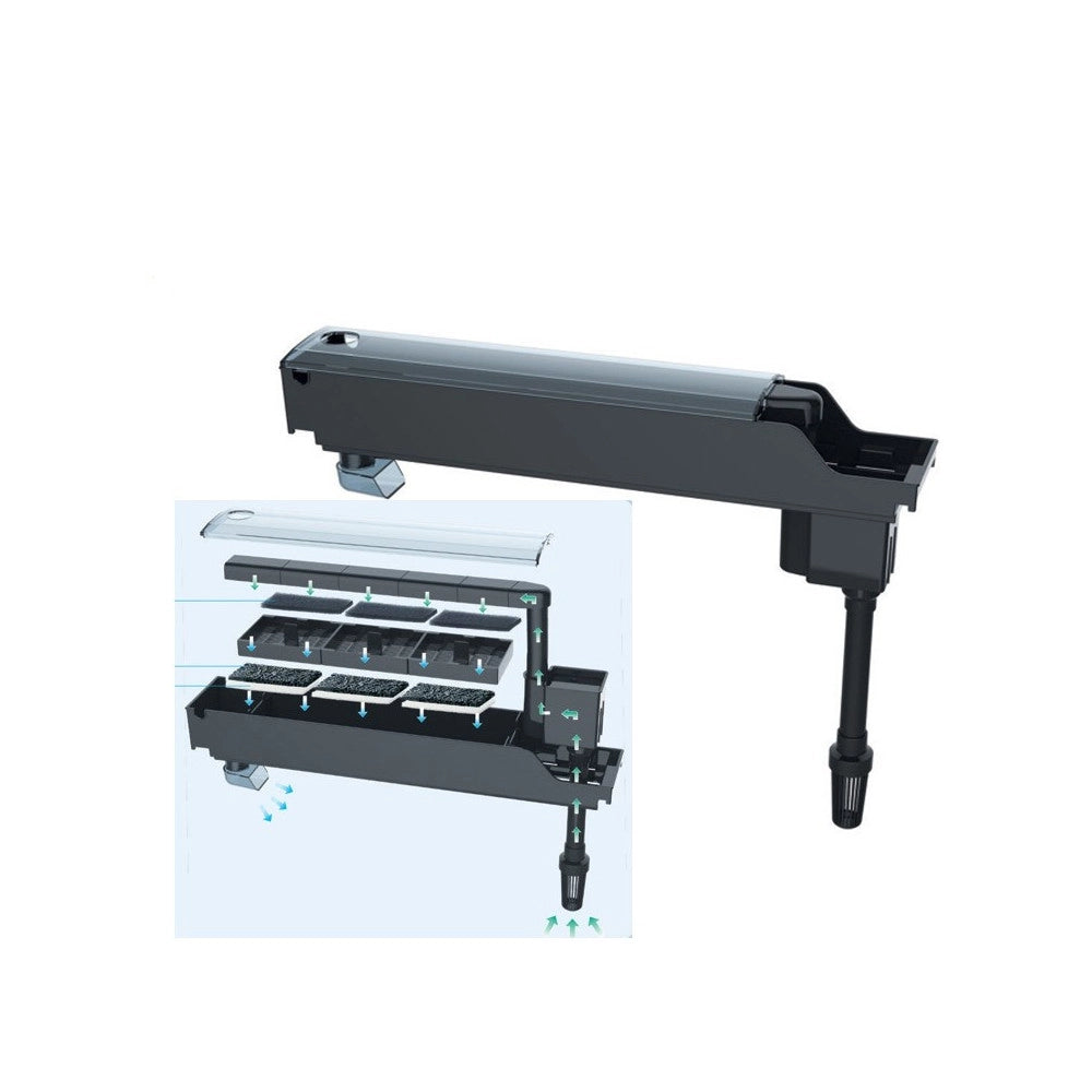 Trade Shop - Pompa Filtro Esterno Per Acquario 7w 500l/h Professionale Pesci Tartarughe Gd400 -