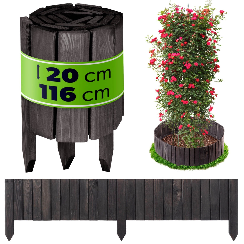Recinzione da giardino in legno KADAX Palisade, da interrare, grigia, 20x116