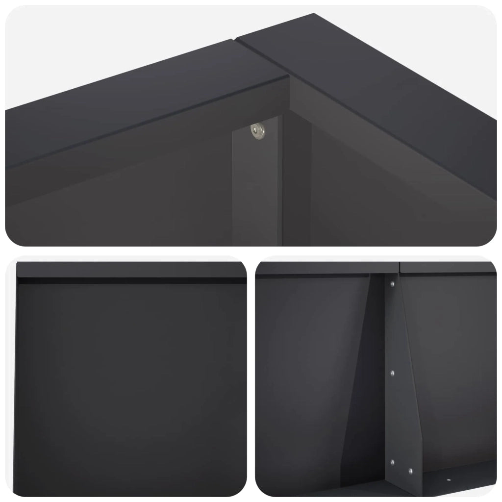 Muro di contenimento 6 pz 200 x 100 x 30 cm Acciaio Nero 3449219
