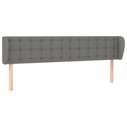 Testiera | Testata ad Orecchio Grigio Scuro 203x23x78/88 cm in Tessuto
