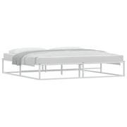 Letto matrimoniale | Letto per adulti | Giroletto senza Materasso Bianco 200x200 cm Metallo
