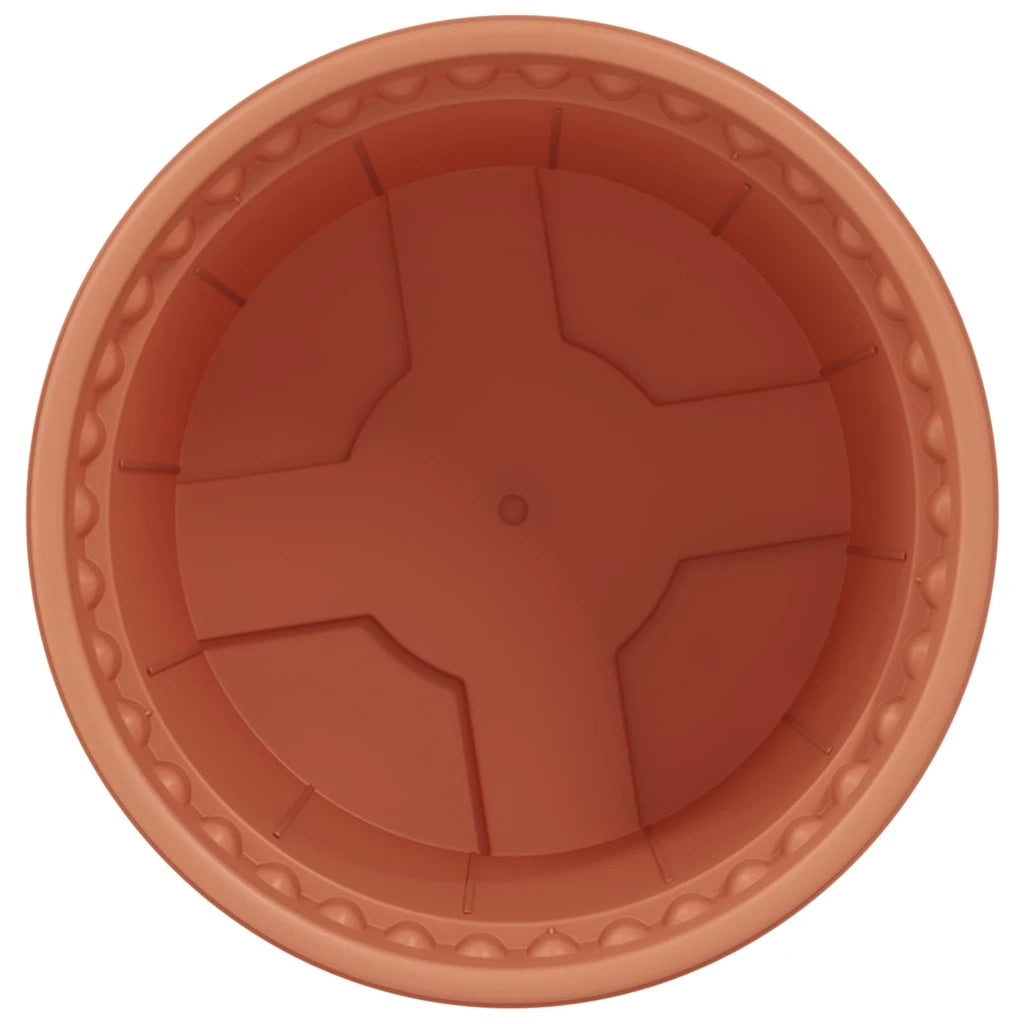 Vaso Rotondo per Fiori 24 pcs Rosso Mattone Ø 15 x 12 cm 42020272