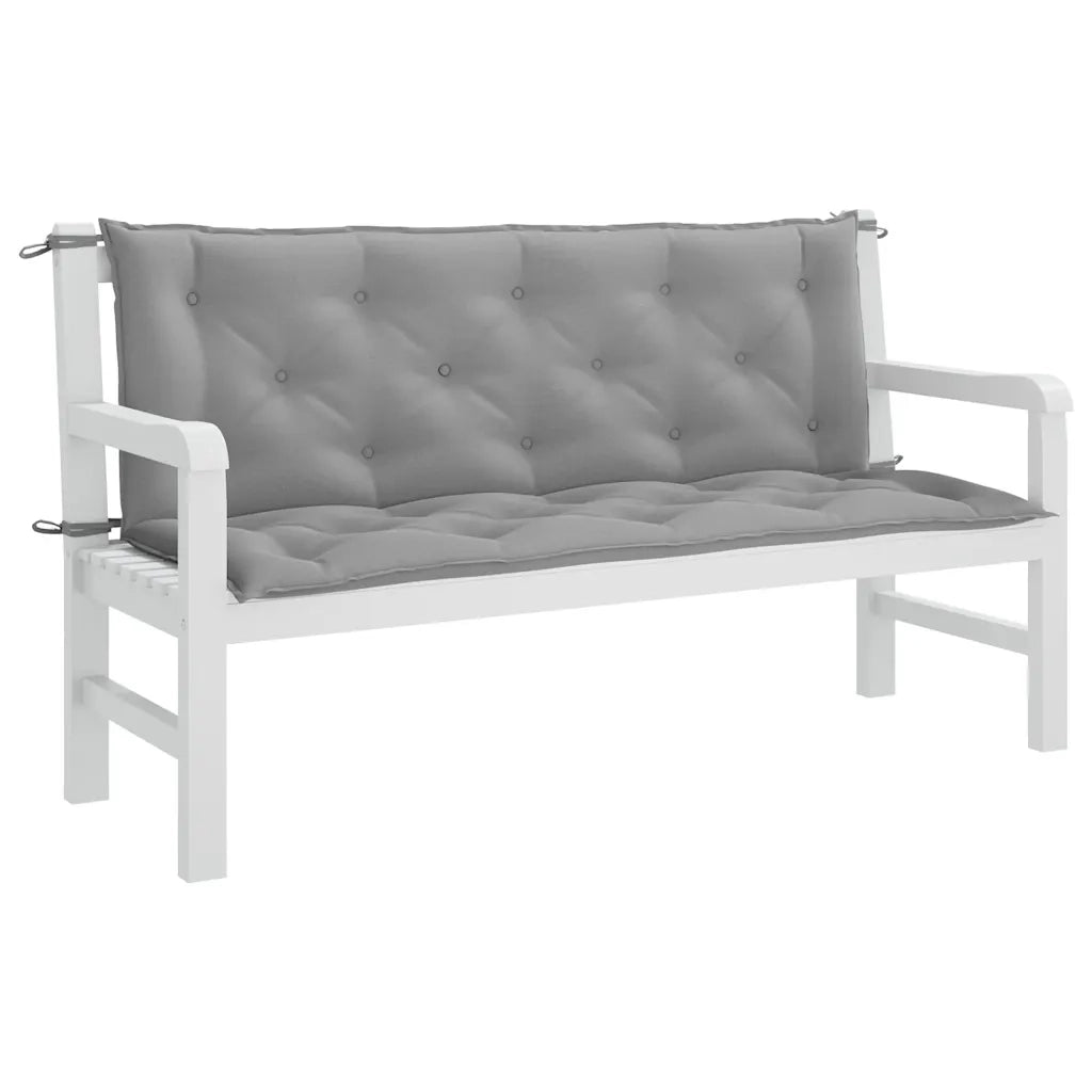 Cuscini per Panca 2 pz Grigi 150x50x7 cm in Tessuto Oxford 315017