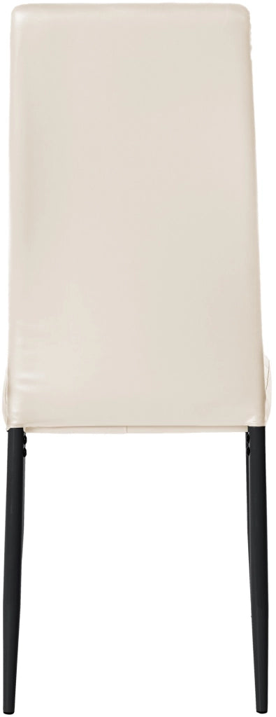 Set di 4 sedie da pranzo Mayfair crema,Finta pelle