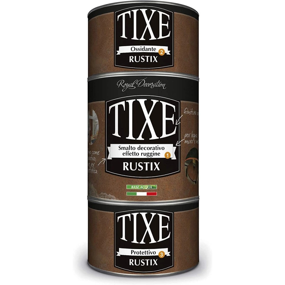 Tixe rustix 1lt di smalto decorativo effetto ferro ossidato per interni