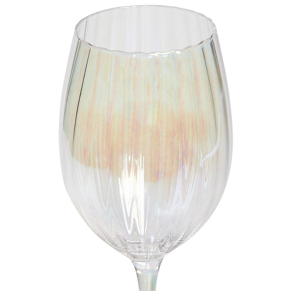 Set di 4 calici da vino rosso in vetro soffiato a mano con finitura iridescente 53 cl calici da tavola