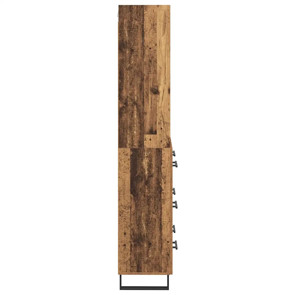 Credenza con cassetto 2 pcs Legno vecchio Legno multistrato