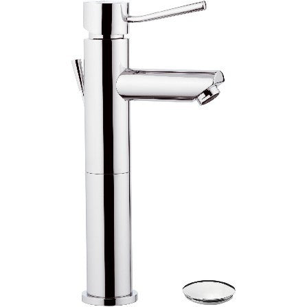 Miscelatore minimal alto per lavabo con o senza scarico rubinetteria remer