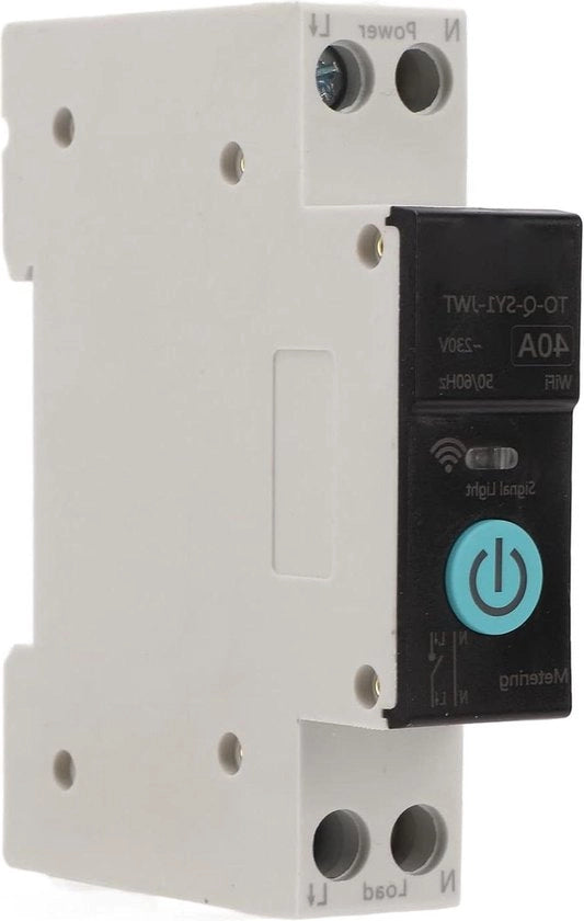 Dispositivo Din Rail Interruttore di Corrente Smart Wifi - Comando a Distanza con Telefono Cellulare - 3 Modalità di Programmazione - App per Applicazioni Domestici Interruttore di Corrente Din Rail (40A)