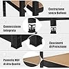 Scaffali per Carichi, Scaffalature a 5 Ripiani, in Metallo e MDF Scaffale, per Garage, Magazzino, Ripostiglio, Portante 875 kg, 90 x 40 x 180 cm (Nero)